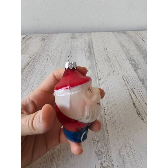 Vintage glass Santa bobblehead ornament Xmas tree - Picture 2 of 7